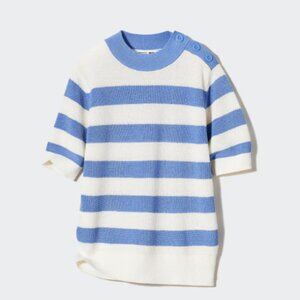 Uniqlo x Comptoir des Cotonniers Striped Knit Top – Blue & White — Size S